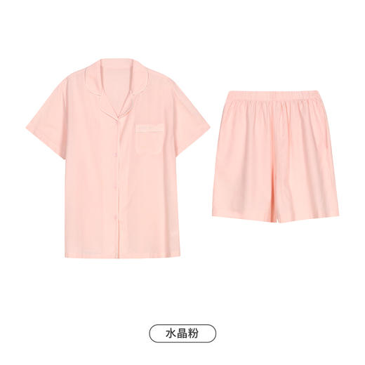 都市丽人生活家居女士梭织棉短袖短裤睡衣套装LH41V2 商品图10
