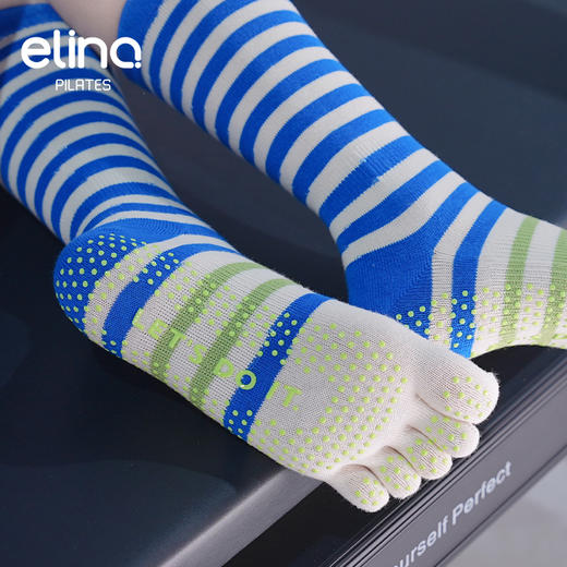 一恋普拉提2025横条防滑满趾袜EYG24011 商品图7