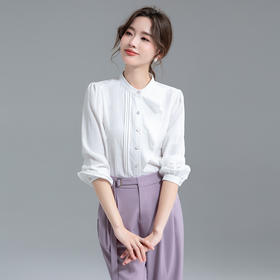 气质长袖白色时尚休闲衬衫百搭小众设计感简约通勤显瘦衬衣
