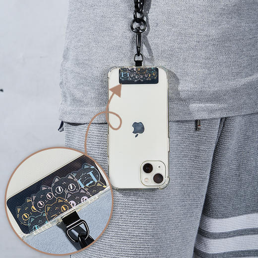 大英博物馆 盖亚·安德森猫和她的朋友们系列 萌趣表情包手机夹片挂绳 莲花手机夹片挂绳 商品图1