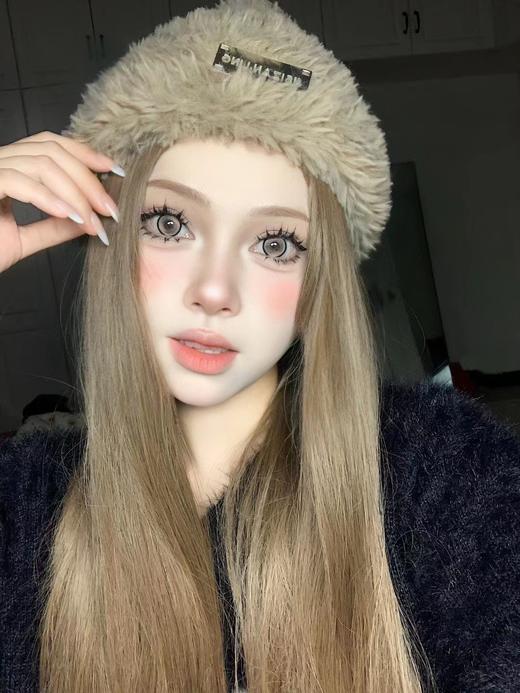 【大直径】Ealla girl- 猫眼圈圈棕-14.5mm【年抛 度数0-800度 无525/575】 商品图1