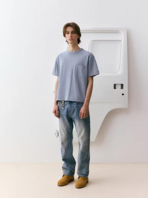 EviStub/E-4XCK87/14oz冈山赤耳怀旧水洗经典合身直筒牛仔裤 商品图1