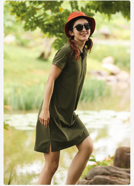 Fjallraven/北极狐 女士户外短袖夏季新款POLO衬衫裙 05241258 商品图1