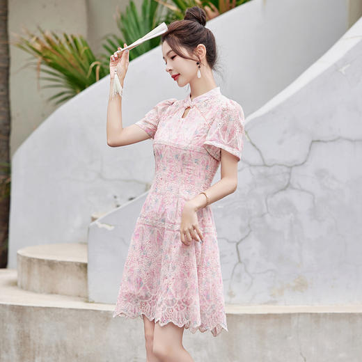 夏日新中式风穿搭舒适透气清凉连衣裙HR-WW55239 商品图3