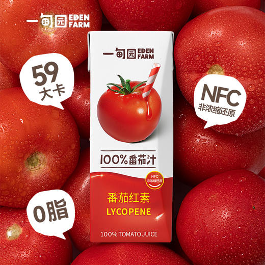 【代发 】一甸园纯蔬菜汁番茄汁直榨营养补充饮料200ml*10盒 商品图6