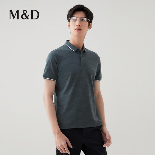 【名盾】通勤系列Polo衫 轻奢级桑蚕丝，柔软爽滑，透气凉感MXBL22609B 商品图1