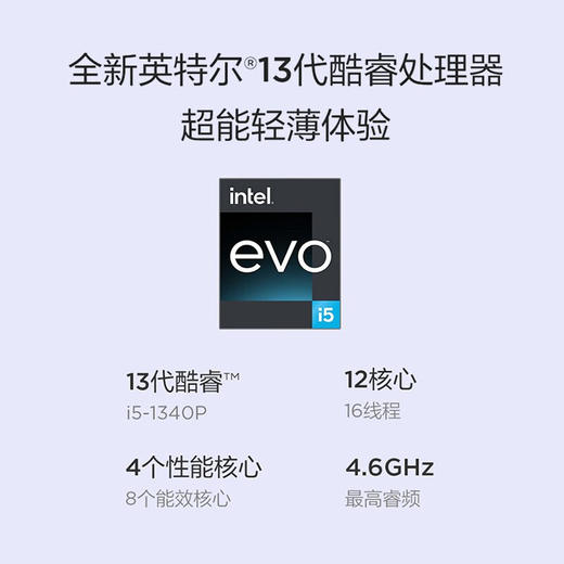 联想（Lenovo）小新 Air 14 超极本 13代英特尔酷睿i5 14英寸轻薄笔记本电脑 i5-1340P 16G1T 2.8K屏 卷云灰 商品图1