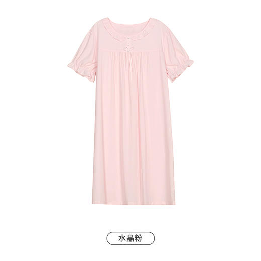 都市丽人生活家居女士梭织棉短袖裙睡衣LH46K5 商品图6