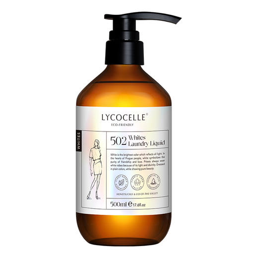 LYCOCELLE 绽家 白色衣物专用洗衣液 500mL 忍冬与铃兰千秋盖 商品图0