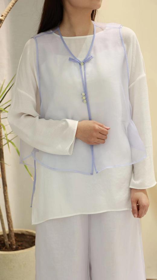 套装（套头衫24708622-缟羽+飘纱马甲24704395-暮山紫） 商品图0