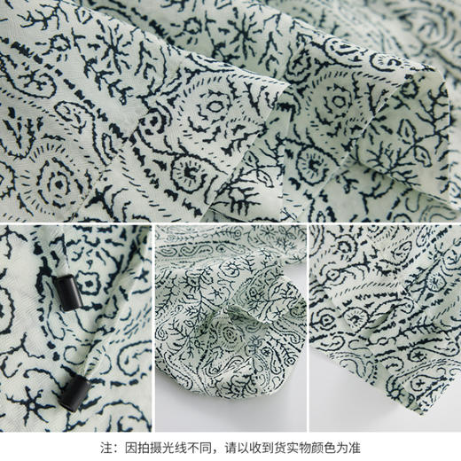 【商场同款】CNV4581  “ 腰果花帽衫  ”  手绘腰果花图案雅致经典 T型廓形包容身形 宽松舒适 纯黏胶成份透气性好 清凉不粘身 连帽衫 商品图4