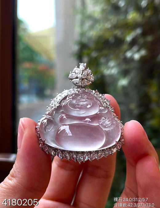 玻璃种佛公吊坠【4180205】具体价格微信咨询 商品图6