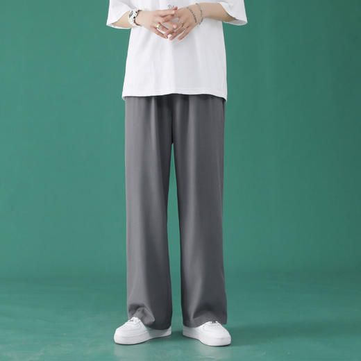 【超薄冰丝❗️潮流百搭休闲长裤】男女同款，宽松有型，夏季垂感，时尚韩版痞帅直筒裤子父亲节礼物新年礼盒年货礼盒 商品图2