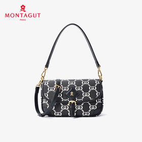 梦特娇女包新款包包老花翻盖包腋下通勤时尚单肩包斜挎包女