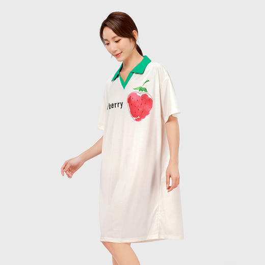 都市丽人舒适外出女士棉质短袖裙睡衣LH46J1 商品图1