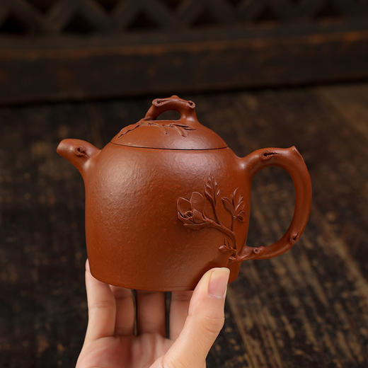 郭琴获奖作品 全手工含香壶 宜兴原矿茶壶紫砂壶功夫茶泡茶壶紫砂茶具仿古 商品图7