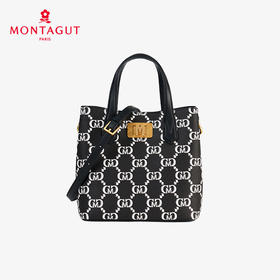 梦特娇女包新款复古老花手提包通勤小托特包高级感单肩斜挎包