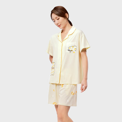 都市丽人生活家居女士棉质短袖短裤睡衣套装LH41V5 商品图1