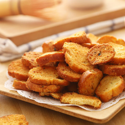 【一秒拥有韩剧般的幸福滋味！三立蒜蓉面包干】法式烤面包干饼干 低温烘焙健康非油炸减脂期的小零食 学生上班下午茶课间小零食Y  商品图2