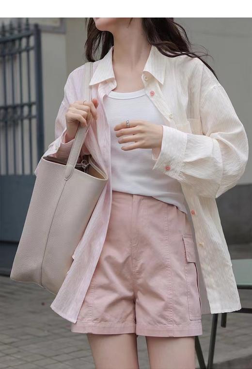 人间水蜜桃独供拼接渐变天丝开衫防晒衫 商品图0