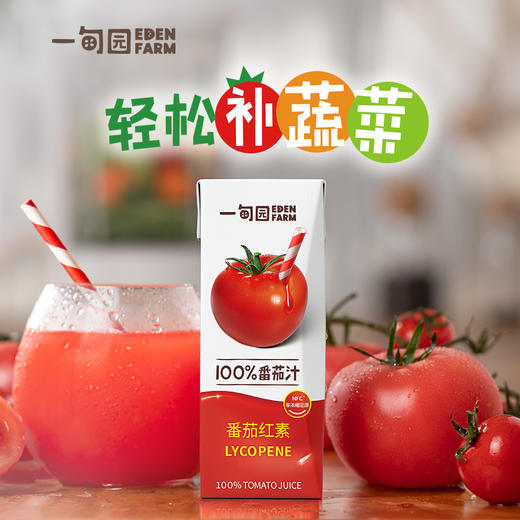 【代发 】一甸园纯蔬菜汁番茄汁直榨营养补充饮料200ml*10盒 商品图5