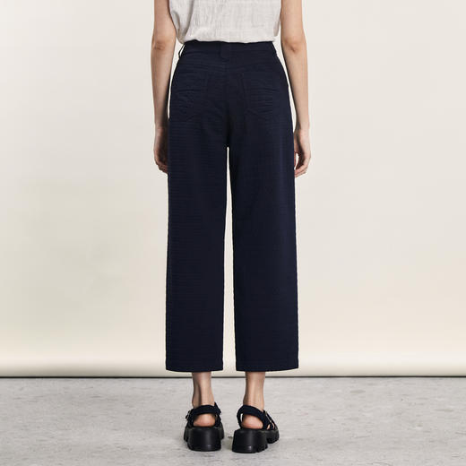 谜底休闲萝卜裤女2024年夏款通勤风百搭宽松棉弹九分裤242MK0647 商品图2