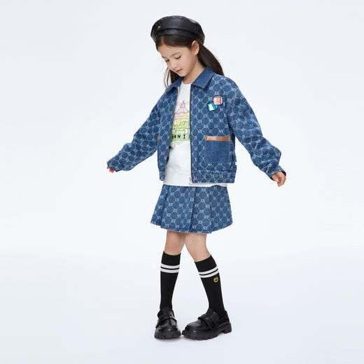 女童复古老花牛仔外套新款安奈儿童装实体店同款AG415568 商品图5
