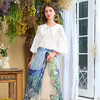 两三事 烟云轻抚 2024夏季新款甜美荷叶边大翻领灯笼袖衬衫女宽松 商品缩略图2