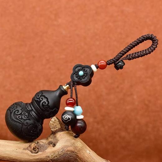 祥云葫芦°黑檀钥匙扣挂件 商品图0