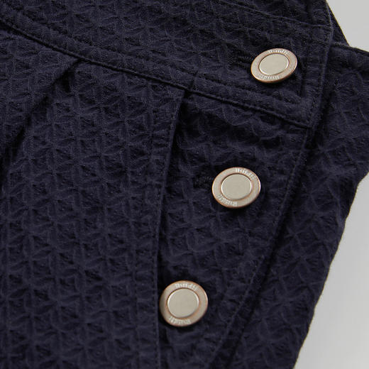 谜底背带裤短裤女2024年夏季新品学院风休闲百搭直筒裤242MK0627 商品图3