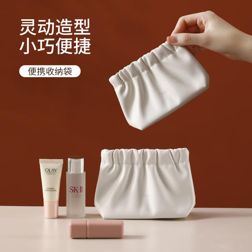 FaSoLa便携收纳袋PU防水自动闭合外出充电器耳机饰品化妆品收纳包 商品图0