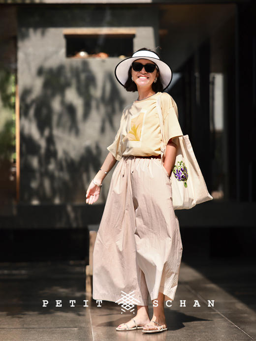 PETIT SCHAN小闪 CLO#507 polaroid 拍立得 原创迷迭香印花艺术感百搭短袖T恤 商品图3