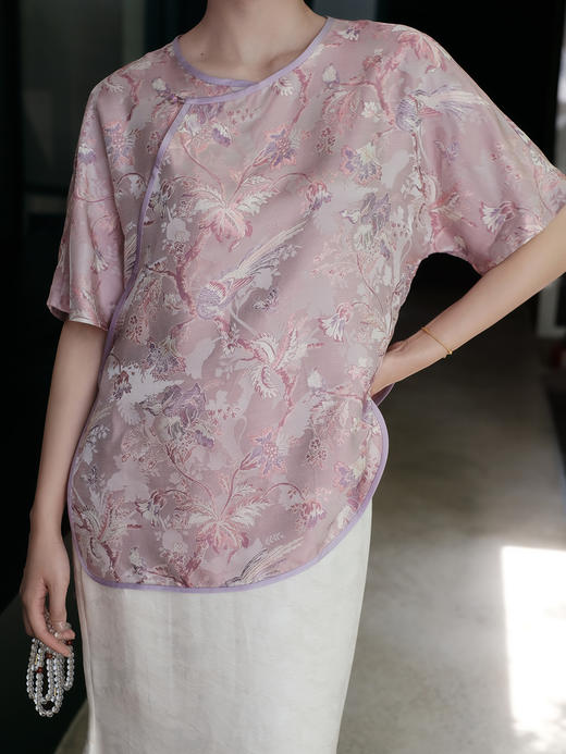 盛唐婧 |真丝花罗喜上眉梢上衣 商品图1