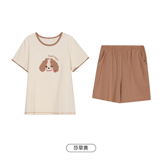 都市丽人生活家居女士棉质短袖短裤睡衣套装LH42S2 商品图9