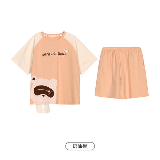 都市丽人生活家居女士棉质短袖短裤睡衣套装LH42R4 商品图9