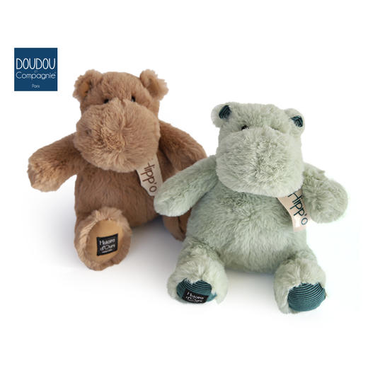 DOUDOU 奶咖杏仁色河马-25cm玩偶 商品图6