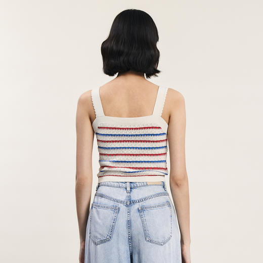 谜底针织小吊带女2024年夏季新品复古时尚修身短款内搭242MZ0889 商品图2