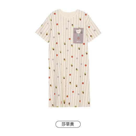 都市丽人生活家居女士棉质短袖裙睡衣LH46K7 商品图8