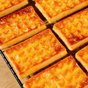 丹夫岩烧芝士华夫饼455g/盒 芝士力量早餐面包点心下午茶蛋糕量版装 商品图1