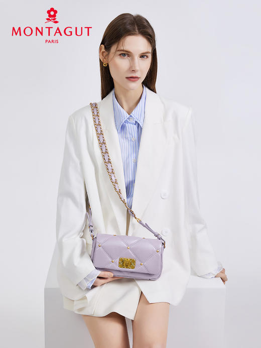 新色【高级羊皮系列】春夏时髦铆钉法棍包小方包 商品图2