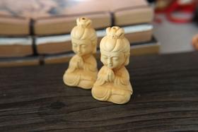 宝宝佛观音°黄杨木车挂