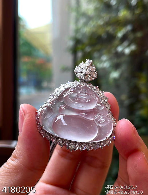 玻璃种佛公吊坠【4180205】具体价格微信咨询 商品图0