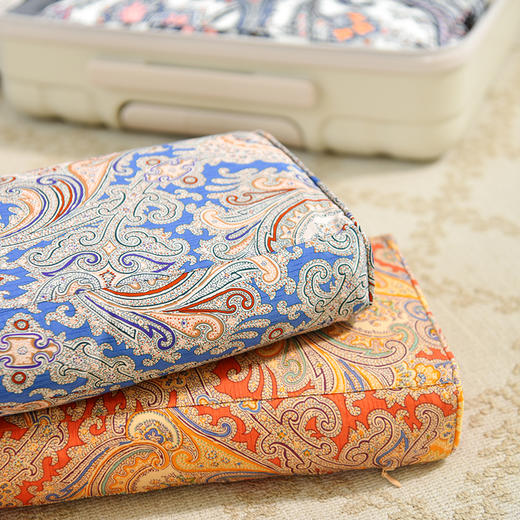 复古佩斯利系列小长方枕旅行便携护颈椎荞麦皮睡眠四季 商品图3