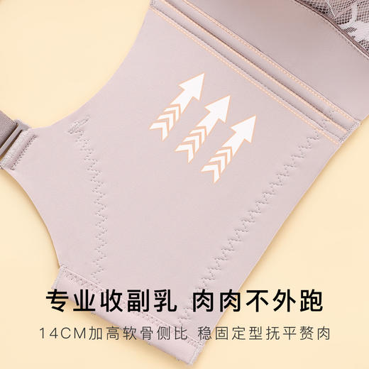 小胸聚拢性感显大调整型文胸女加宽侧比收副乳无钢圈美背文胸罩片片繁星 商品图4