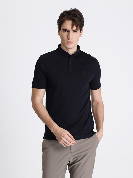 callisto藏青棉混纺T恤 STTSS109C 商品图0