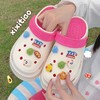 【DIY小怪兽花扣，一鞋两穿，凉鞋or拖鞋~~】时尚立体卡通软底包头洞洞鞋 厚底增高户外女士 夏季海边沙滩凉鞋拖鞋-QQ 商品缩略图8