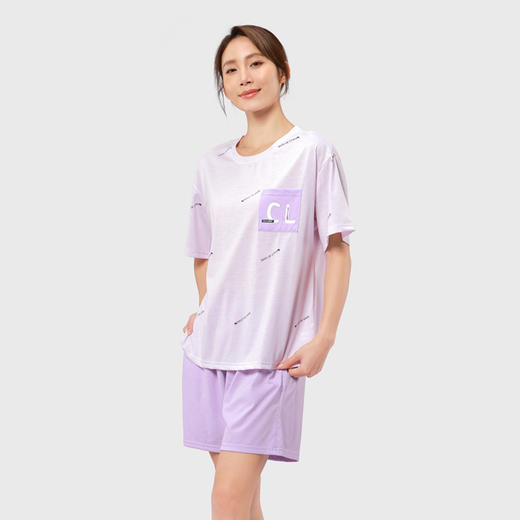 都市丽人生活家居女士棉质短袖短裤睡衣套装LH42S4 商品图1