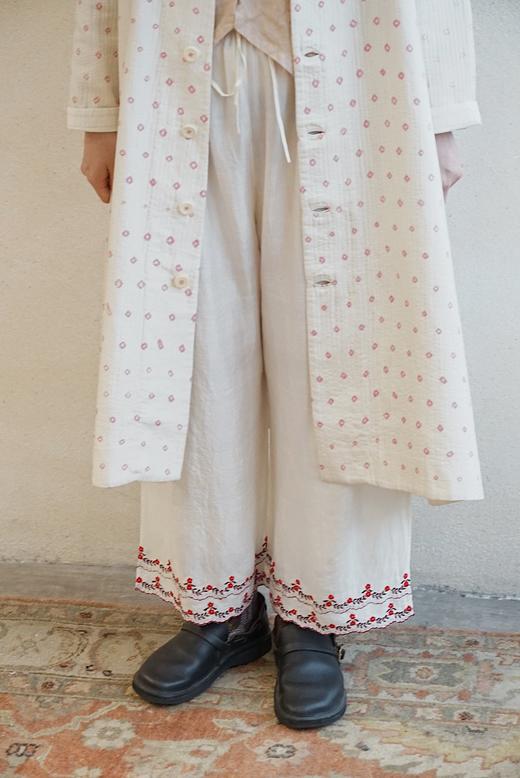 MAKU textiles｜丝棉粉印花长外套大衣 商品图3