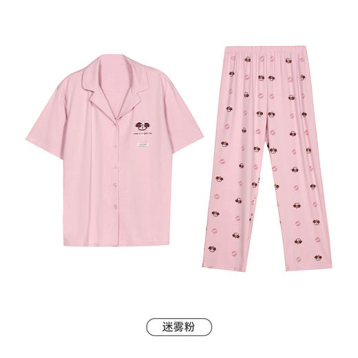都市丽人生活家居女士棉质短袖长裤睡衣套装LH41V6 商品图9