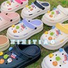 【DIY小怪兽花扣，一鞋两穿，凉鞋or拖鞋~~】时尚立体卡通软底包头洞洞鞋 厚底增高户外女士 夏季海边沙滩凉鞋拖鞋-QQ 商品缩略图3